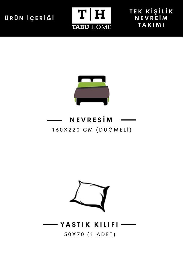 İpliği Boyalı Bej Tek Kişilik Nevresim Seti - 4