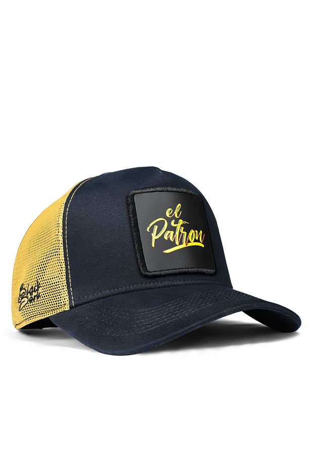 V1 El Patron Logolu Lacivert-sarı Trucker Şapka - 1