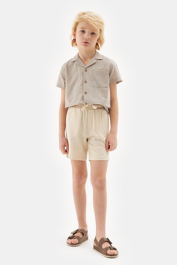 Bg Store Erkek Çocuk Bej Şort 23ss2nb3143 - 1