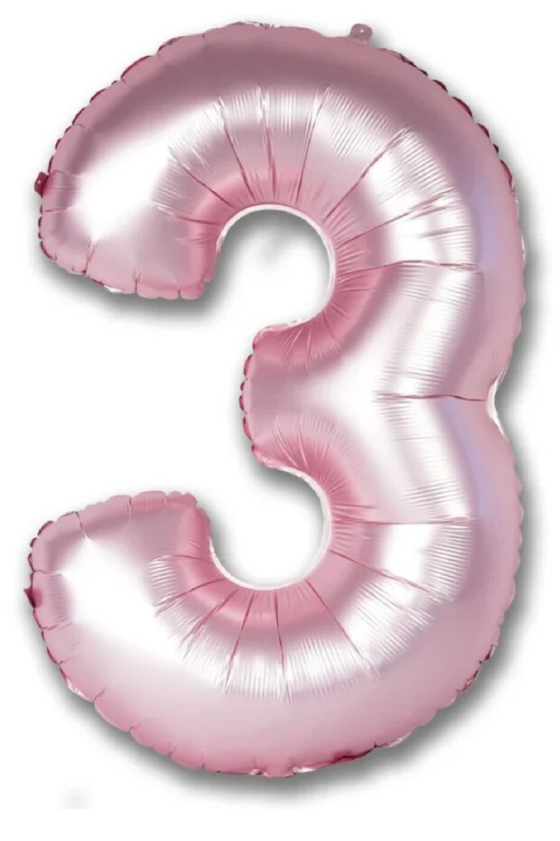Number Balloon Pink Color Foil Balloon Helium Balloon