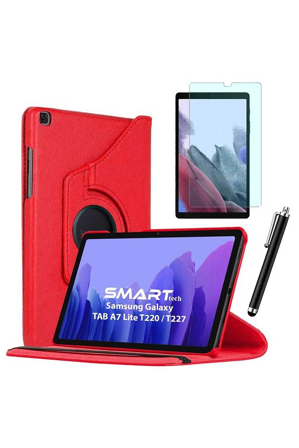 Samsung Galaxy Tab A7 Lite T220 T227 Kılıf Ekran Koruyucu Kalem Set - 1
