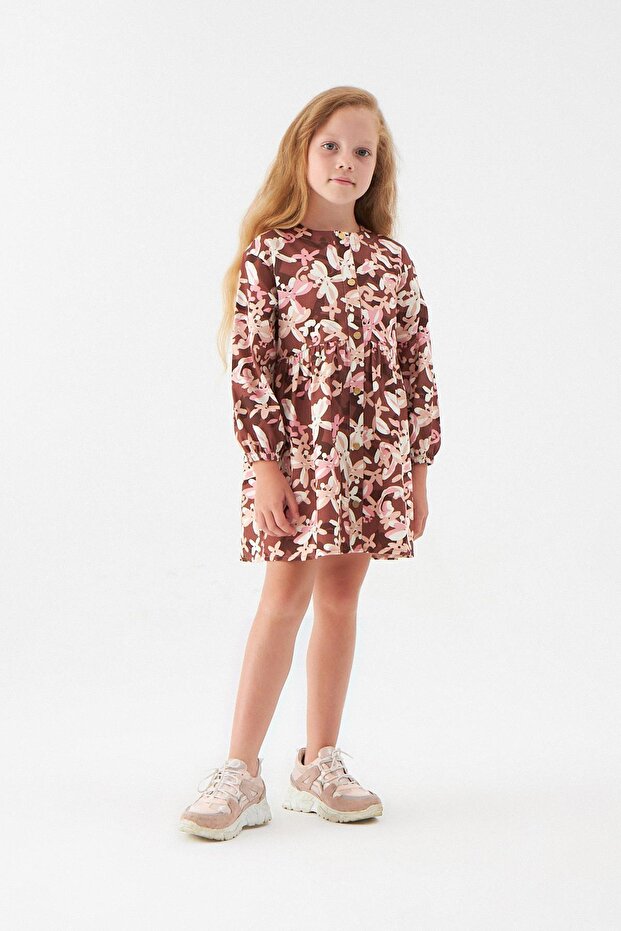 Bg Store Girl Patterned Dress 22fw1tj4919
