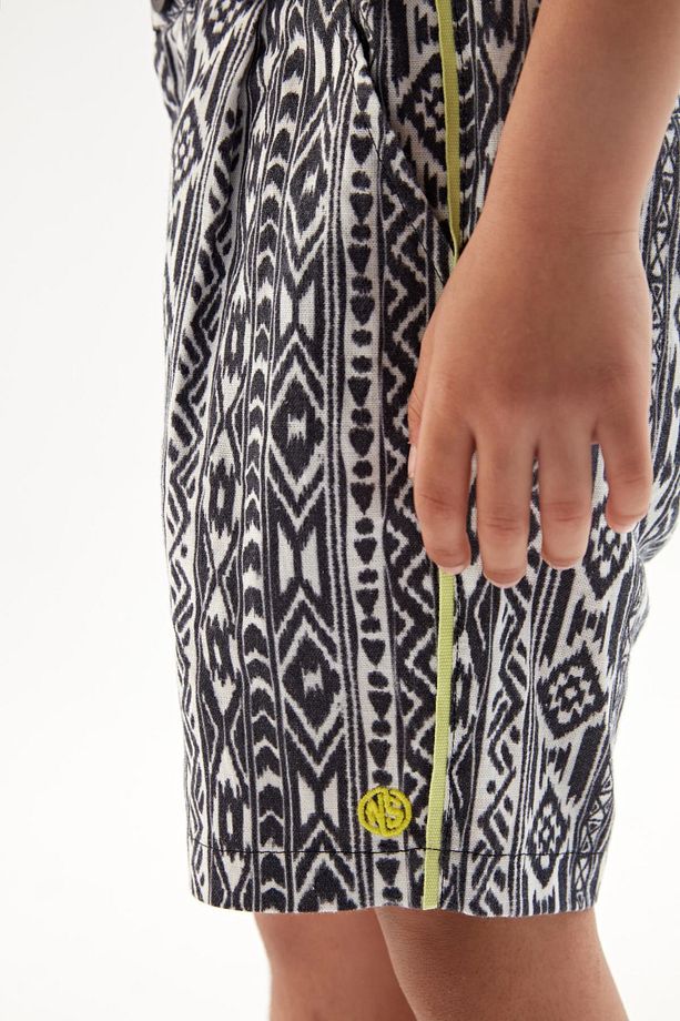 Bg Store Erkek Çocuk Desenli Şort 23ss1nb3122 - 3