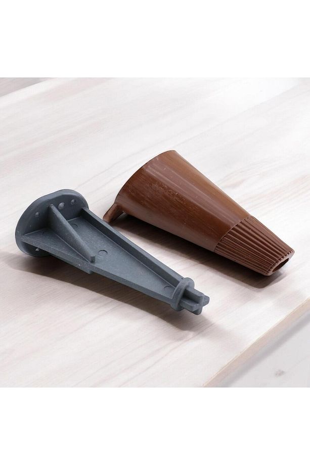 Açılı Konik 4 Adet Ahşap Desenli 12 cm Mobilya Yükseltici Baza Ayağı Koltuk Kanepe Altı Puf Ayakları - 6