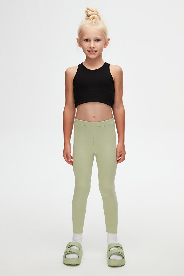 الجوارب الأساسية الشتوية الخضراء للفتيات - 5