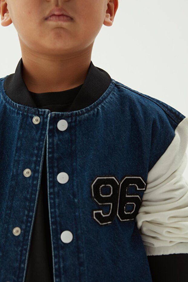 سترة Bg Store للأولاد من قماش الدنيم - 2