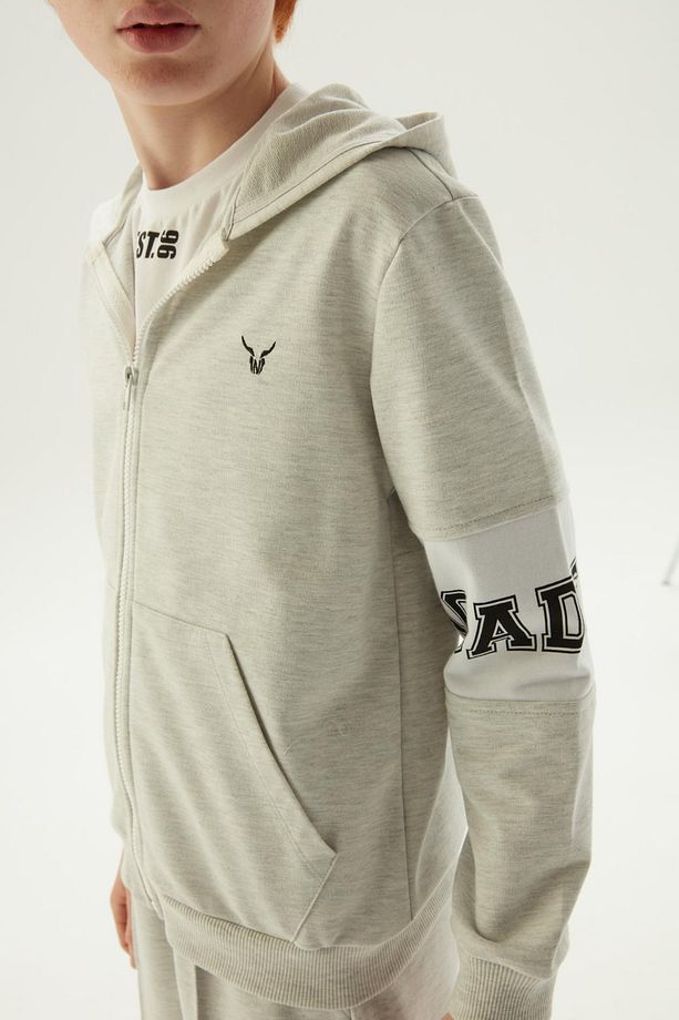 BG Store Erkek Çocuk Gri Eşofman Üstü - 3