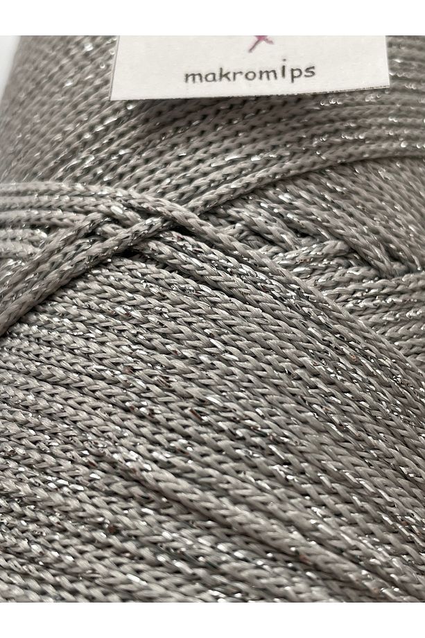SİMLİ POLYESTER MAKROME İPİ PARLAK ABİYE ŞIK IŞILTI  (1 mm200gr220 m) SUPLA ÇANTA HOBİ EL ÖRGÜ - 4