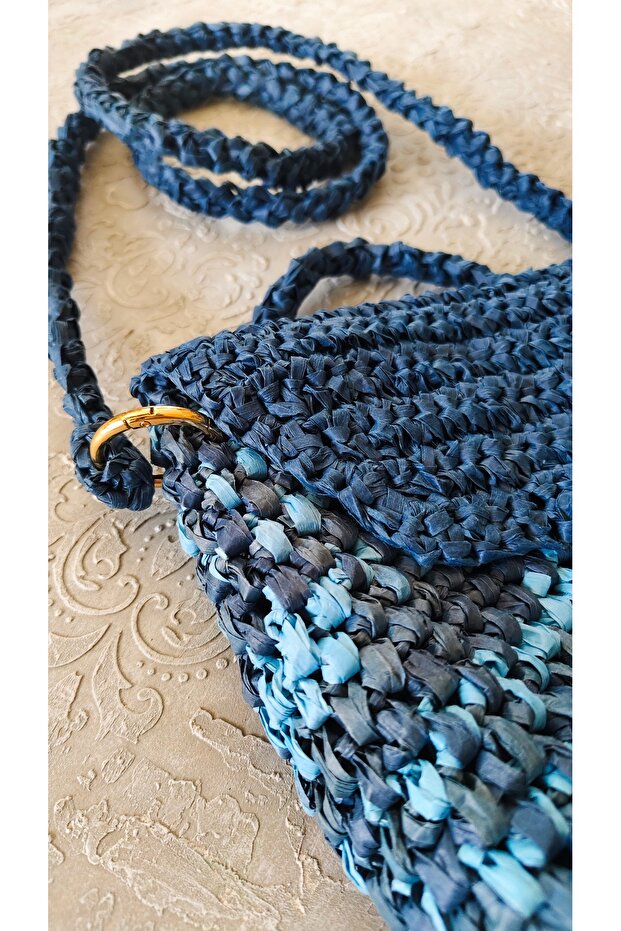 Kağıt ip rafya mini çanta - 4