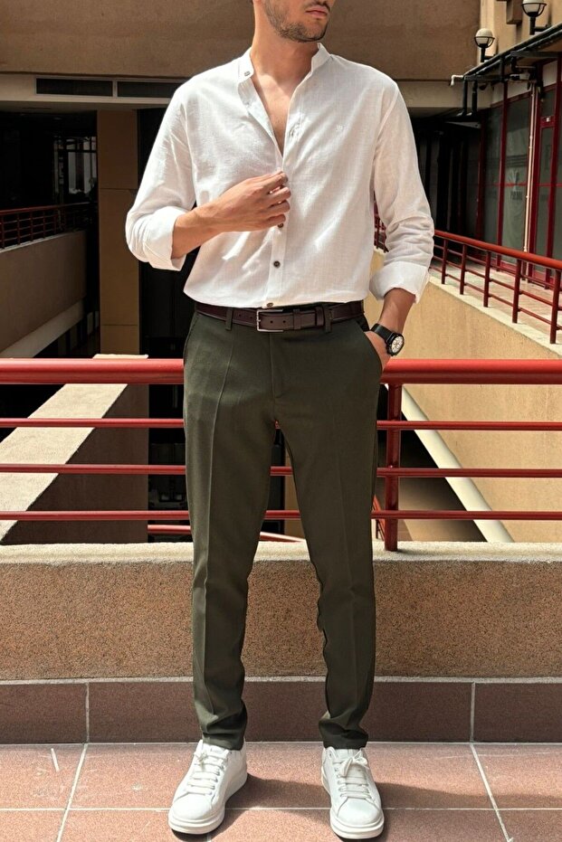 Men'S, Standard-Fit, a Quality, Old Money, Fabric Trousers 269
