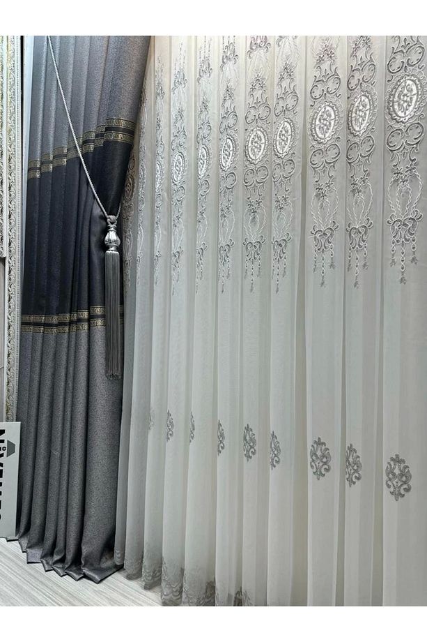 Nivemeshome Antakya 8008 V-6113 1/3 Sık Pileli Tül Perde Apm - 4