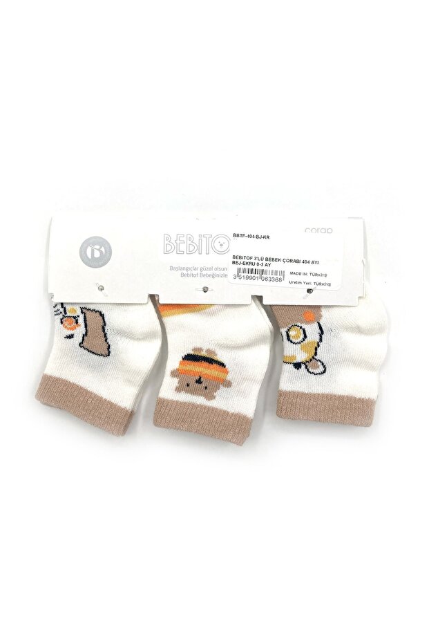 Bebitof 3'lü Bebek Çorabı 404 - 1