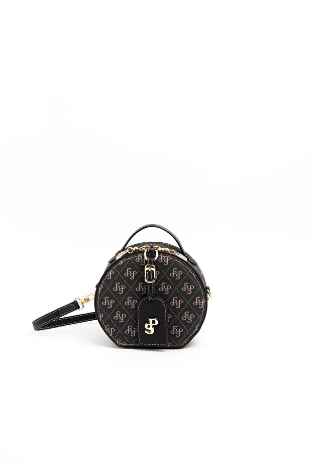 Smoked - Black Monogram Women's Crossbody Bag Sp1163