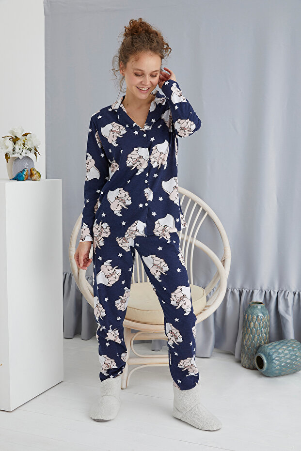 Buttoned Comfortable Pajama Set - 2