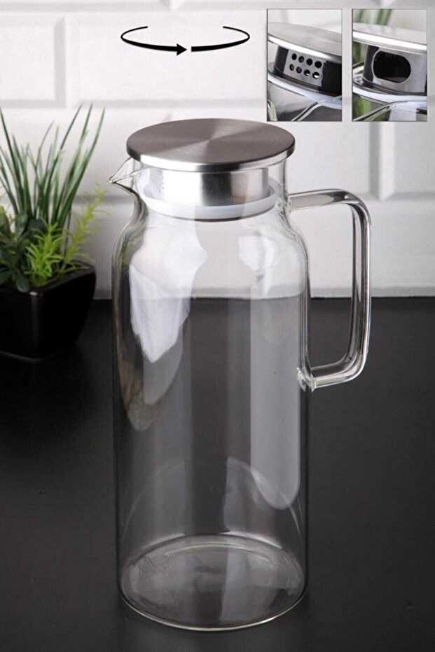 Borosilikat Cam Sürahi 1.2 litre - 2
