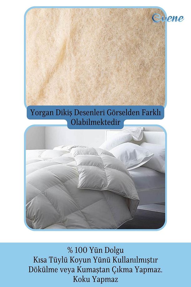 Yün Yorgan Tek Kişilik Yün Yorganı Doğal Organik - 3