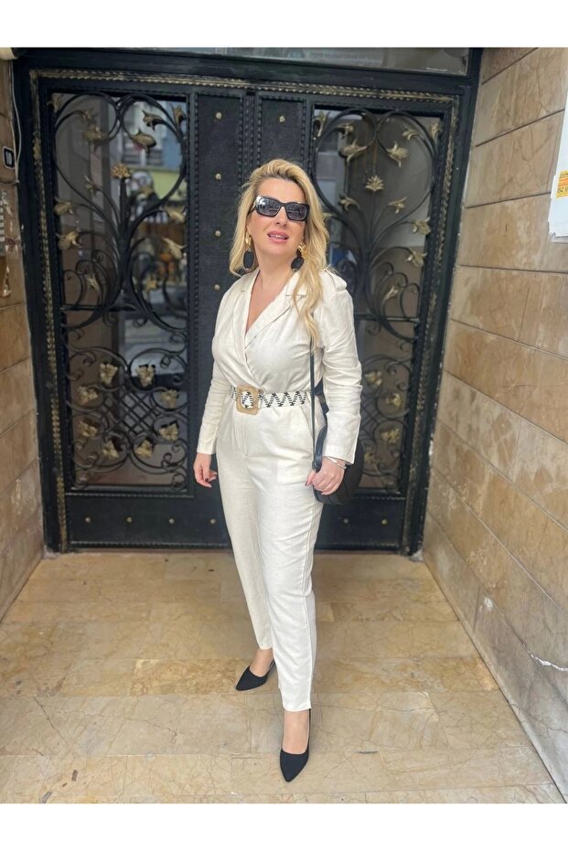 KEMERLİ KREM TULUM - 6