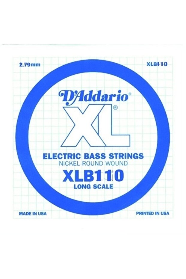 Xlb110 Bass Guitar Single String, (m), XL Nickel Wound, 0.110 Ga Bass String Single Nickel Round Wound Lo