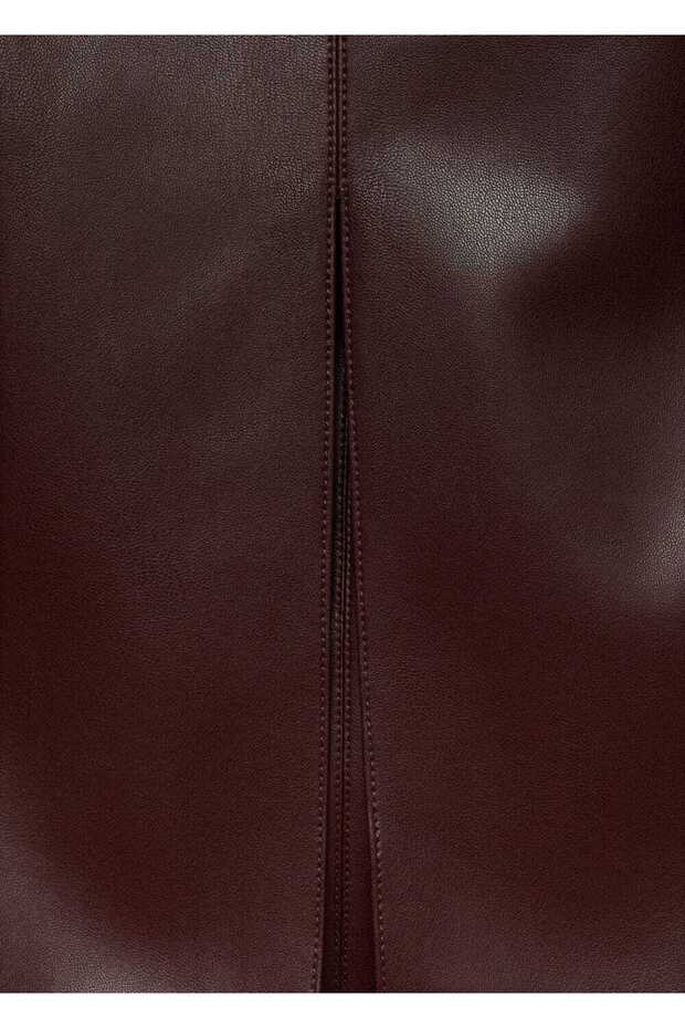 Deri görünümlü kalem etek - 8