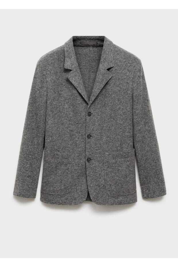 Slim Fit Crispy Wool Blazer Jacket - 3