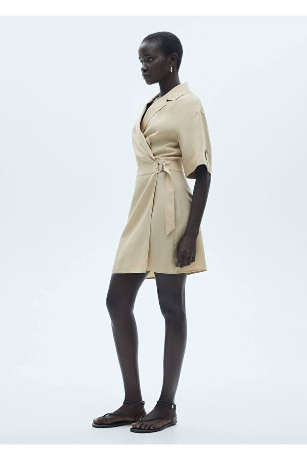 Kemerli liyosel elbise - 2