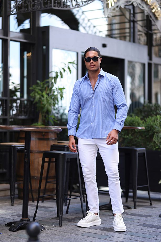 Regular Fit Kareli Çizgili Emilio Gömlek - 4