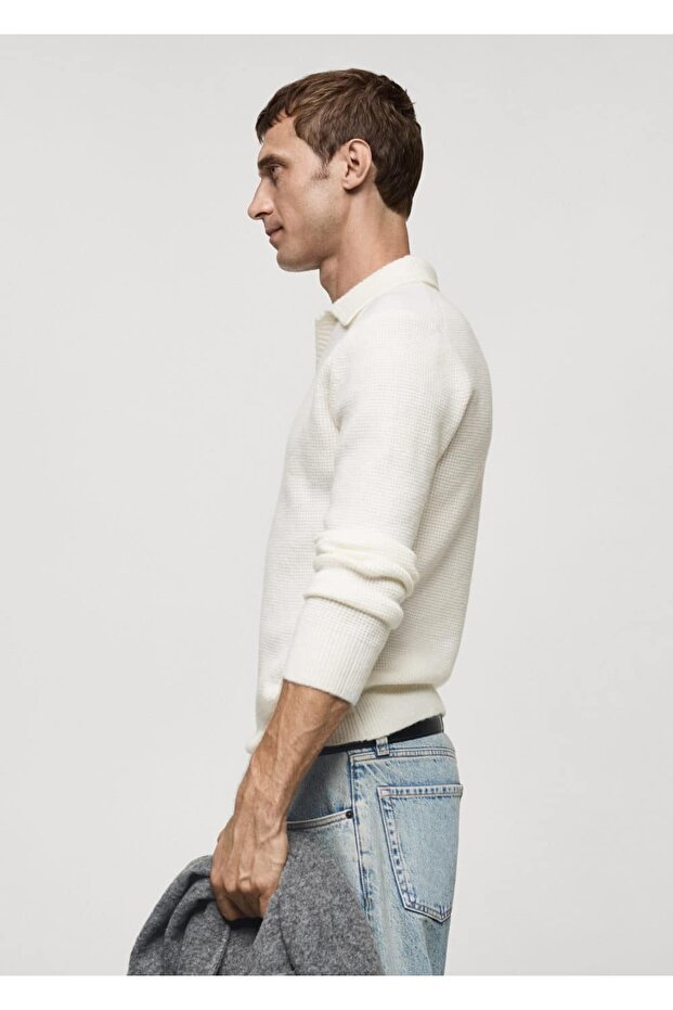 Normal kesim triko polo gömlek - 5