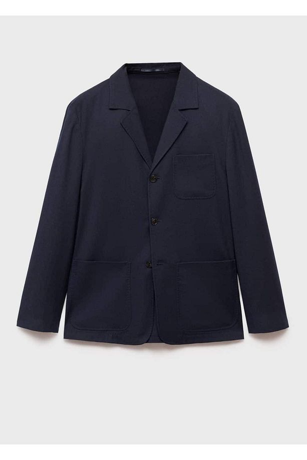 Slim fit %100 saf yün blazer ceket - 3