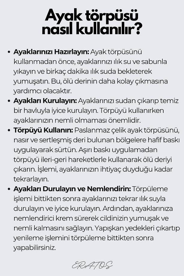 Paslanmaz Çelik Topuk Törpüsü - Profesyonel Ayak Bakım Ürünü-10 Adet Yapışkan Yedekli - 3