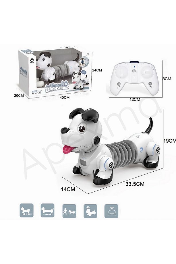 Uzaktan Kumandalı Dokunma & El Hareketleri Algılayan Sesli ve Işıklı Uzayan Robot Sosis Köpek - 3
