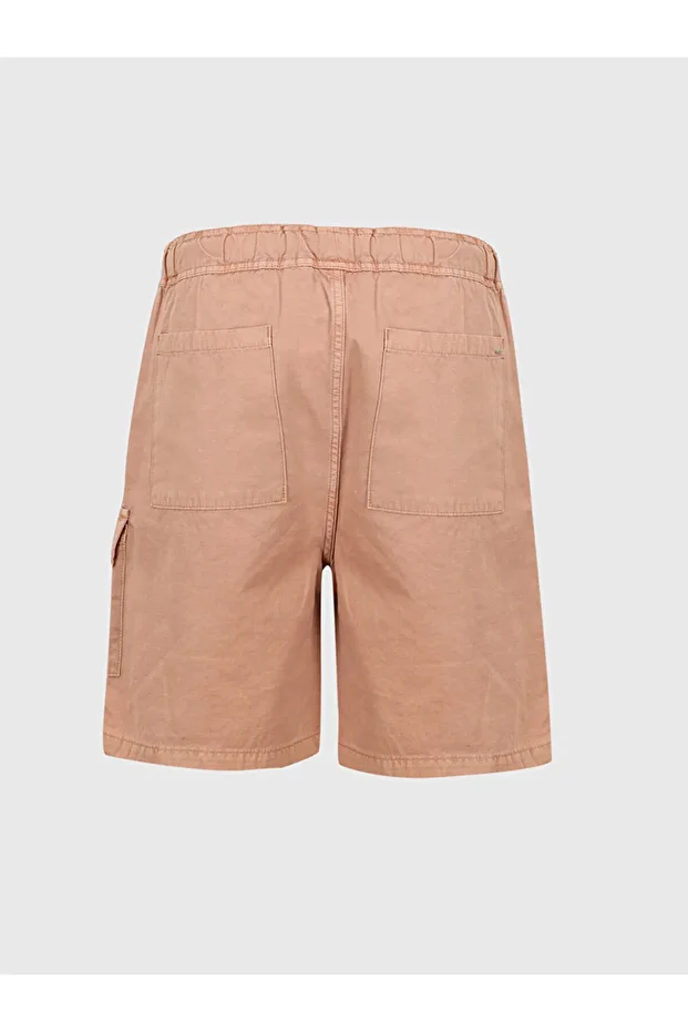 Gabardin Kargo Pembe Şort - 6