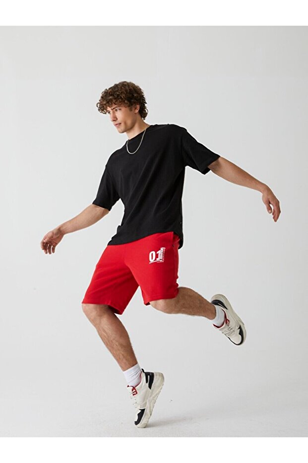 Red Shorts with Pockets