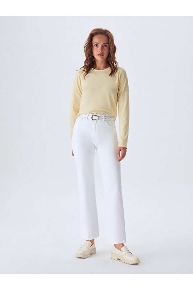 Sırt Detaylı Sarı Sweatshırt - 1