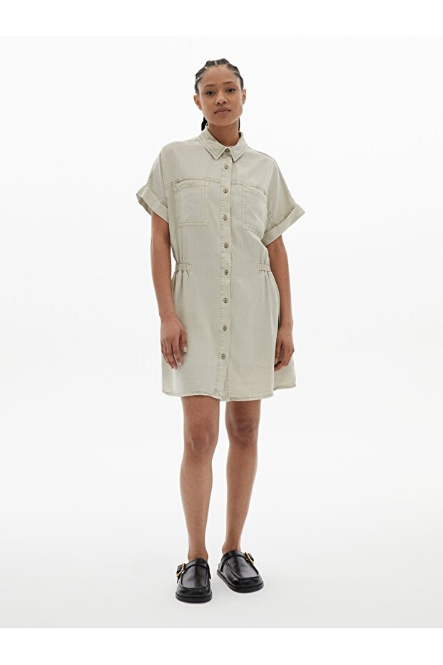 Denım Gri Elbise - 5