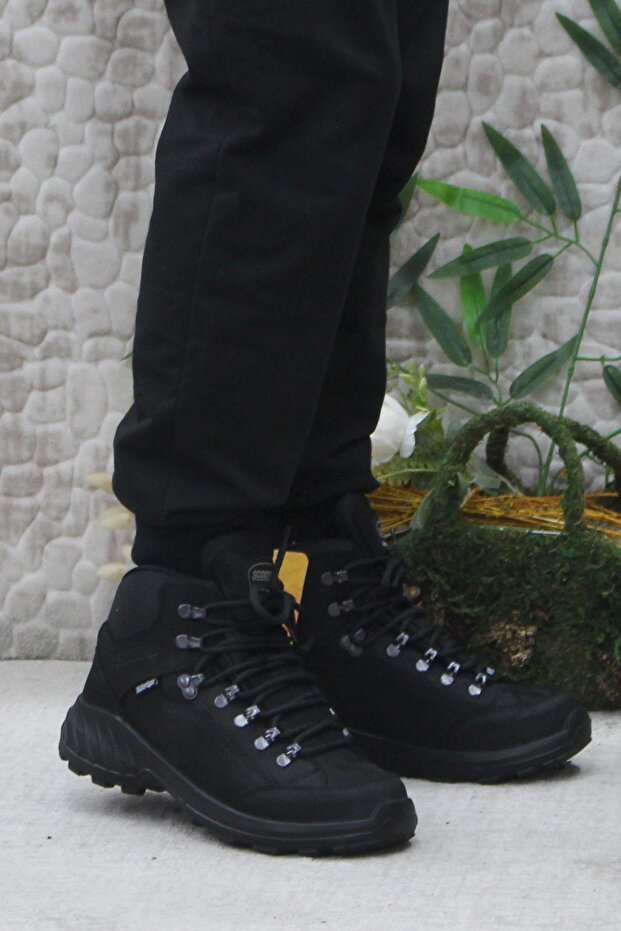 M4107 Black Anatomical Original Product Genuine Leather Waterproof Men's Boots