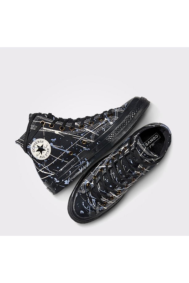 Chuck 70 Paint Splatter Kadın Siyah Sneaker - 5