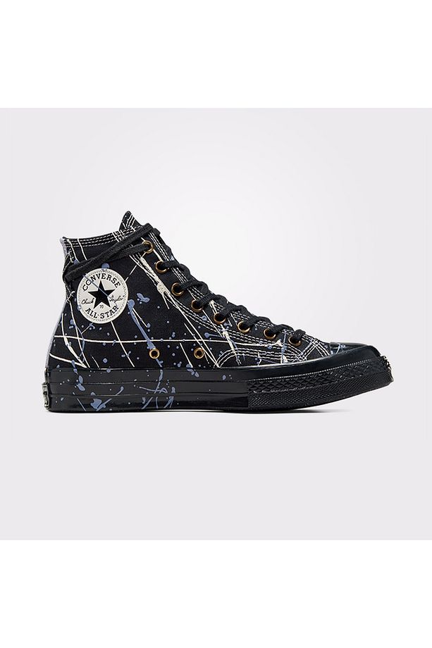 Chuck 70 Paint Splatter Kadın Siyah Sneaker - 1