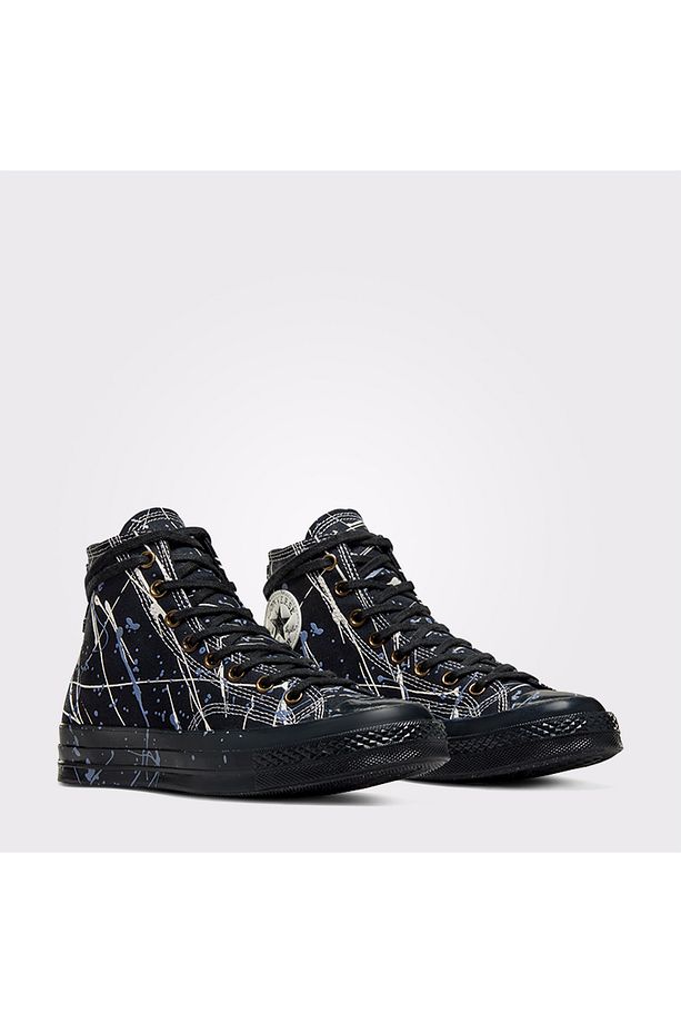 Chuck 70 Paint Splatter Kadın Siyah Sneaker - 2