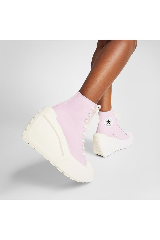 Chuck 70 De Luxe Wedge Unisex Pembe Platform Sneaker - 4