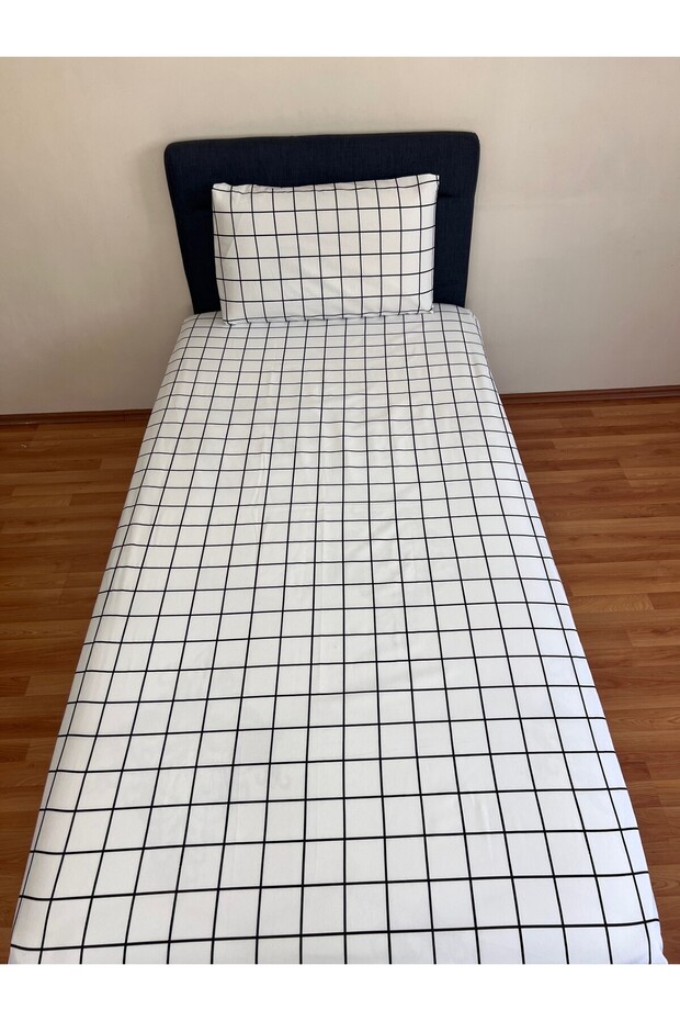 طقم ملاءة مطاطية منقوشة مفردة ومزدوجة باللون البيج - 3