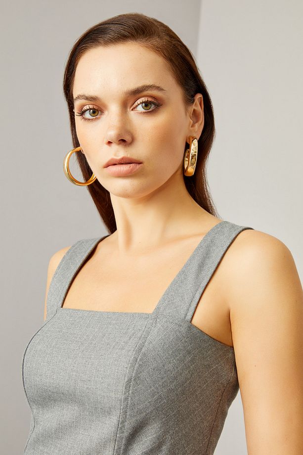 Geniş Askılı Crop Üst - 1