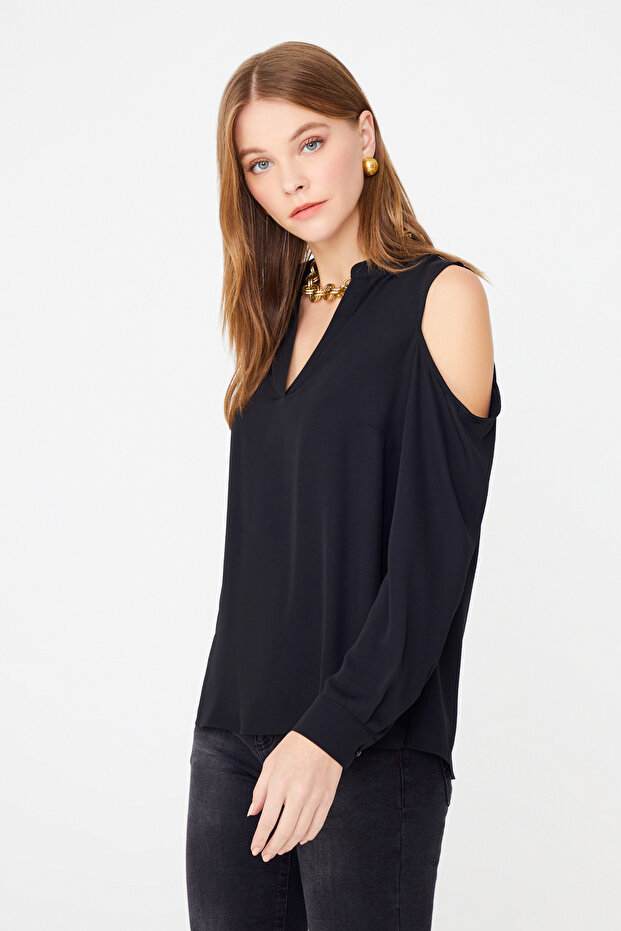 Omuz Dekolteli Bluz - 3