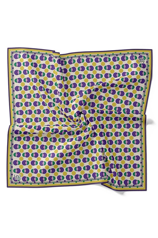 Tivil Ipek Eşarp 4094-18 Sarı Karışık Desen