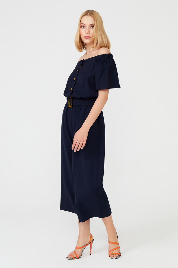 Omuz Dekolteli Kapri Boy Tulum - 3