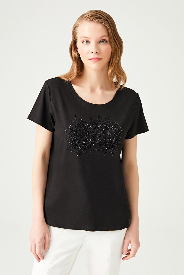 Pul İşlemeli T-shirt - 2