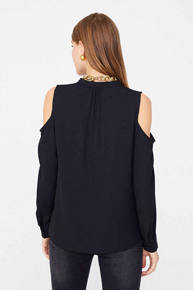 Omuz Dekolteli Bluz - 4