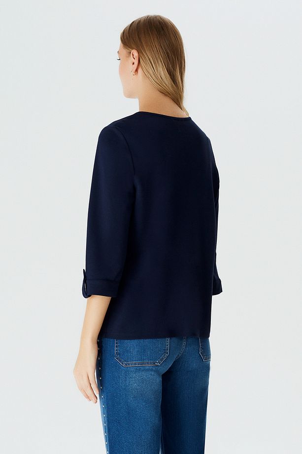 Çıtçıt Detaylı Örme Bluz - 3