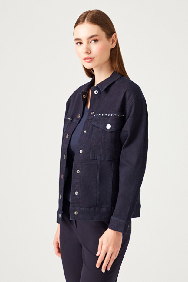 Studded Denim Jacket - 3