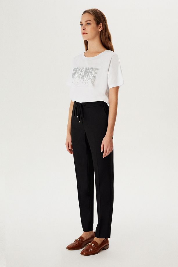 Beli Bağcıklı Havuç Form Pantolon - 2