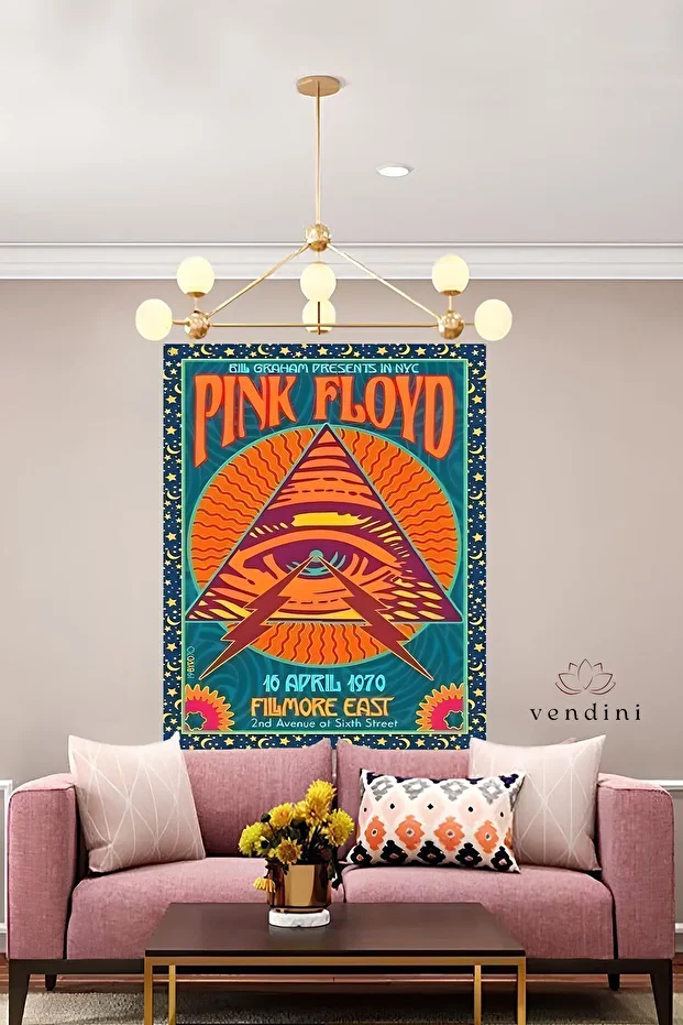 Kaliteli Kumaş , Pink Floyd Duvar Örtüsü Duvar Halısı Wall Tapestry - 2